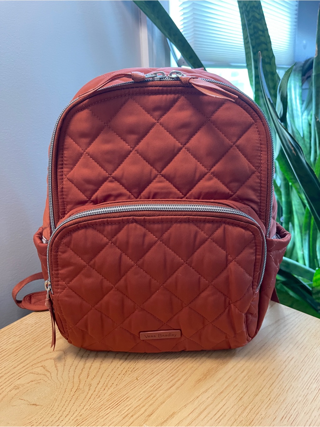 Vera Bradley Performance Twill Small Backpack - Burnt Orange